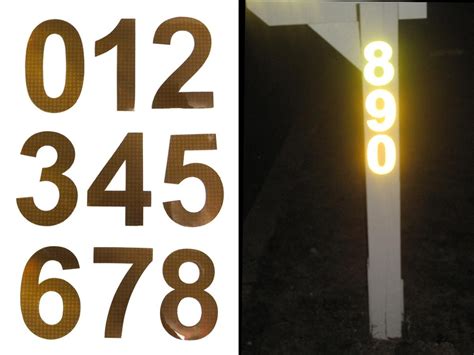 reflective metal house numbers|12 inch reflective numbers.